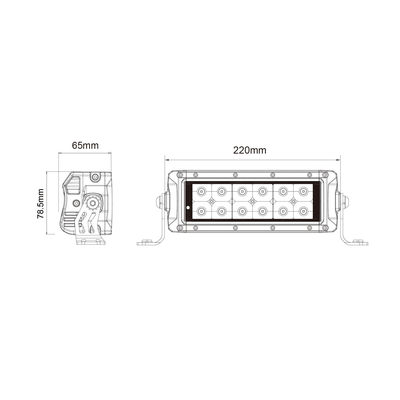 EMARK OEM Car Roof Dual Row Led Light Bar 84w 7.5 Inch For Power Sports