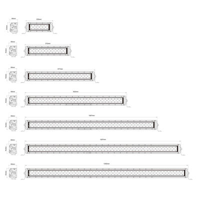 Double Row Led Light Bar 1224w WaterProof Light Bar  Heating Lens Osram Emark R10