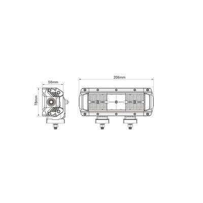 Dual Row Led Light Bar Combo 44W Double Row Led Driving Light Bar For SUV ATV UTV