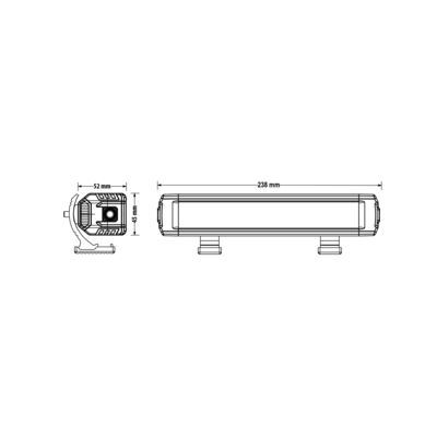 Waterproof Slim Single Row LED Light Bar For Boats 18w 9in 1620lm