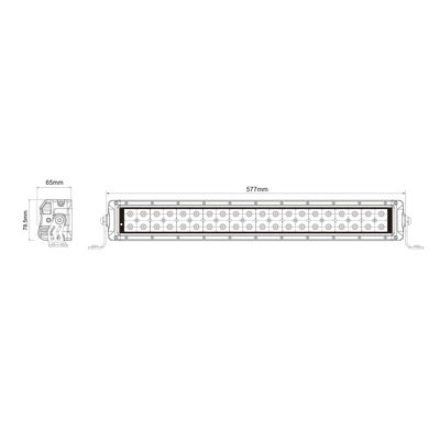 224w IP67 Waterproof Dual Row LED Light Bar For Boats 40*5W Osram