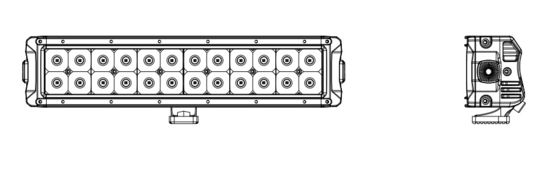 CREE Chip Dual Row LED Light Bar 13.5 Inch 72W 6480lm For Car Truck
