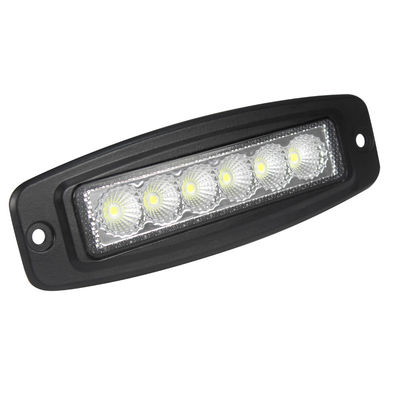 6 Inch 6pcs*3w Bridgelux Ultra Slim LED Bar Flush Mount Flood Beam For Motorcycle
