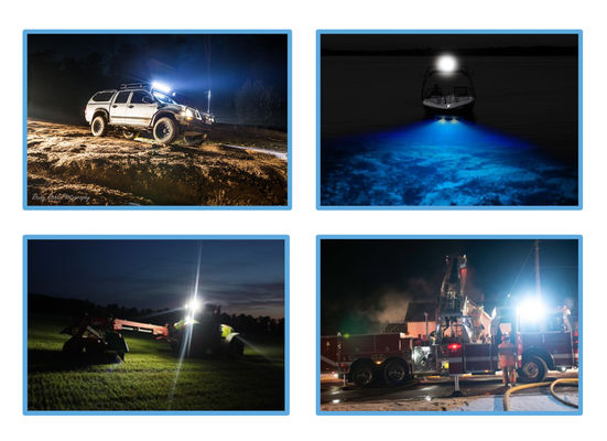 30 Degree Beam 2160lm Round LED Flood Lights 27 W 1 Years Warranty