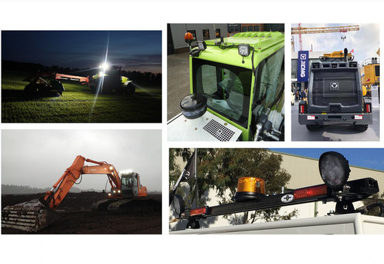 1920lm 90° 24 Watt LED Round Flood Lights For Industrial Vehicles